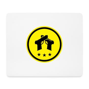 Symbole du pistolet - Tapis de souris (format paysage) - blanc - Devant