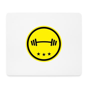 Haltères Fitness - Tapis de souris (format paysage) - blanc - Devant