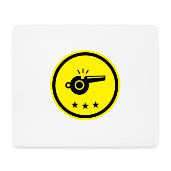 Trillerpfeife Pfeife - Mousepad (Querformat) - Weiß - Vorne