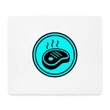 Steak icon Kreis - Mousepad (Querformat) - Weiß - Vorne