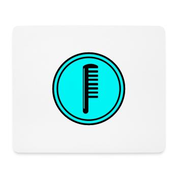 Comb Hairdresser Circle - Mouse Pad (horizontal) - white - Front