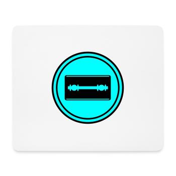 Cercle d'icône de lame de rasoir - Tapis de souris (format paysage) - blanc - Devant