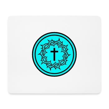 Dornenkrone Jesus icon - Mousepad (Querformat) - Weiß - Vorne