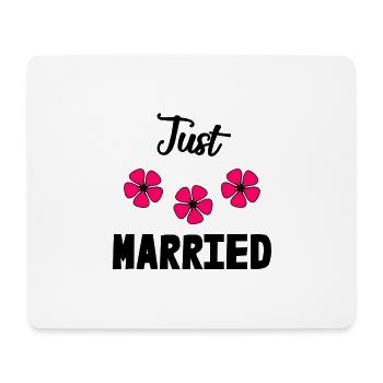 GERADE VERHEIRATET. Junggesellinnenabschied. ST. VALENTIN - Mousepad (Querformat) - Weiß - Vorne