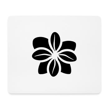 Blume - Mousepad (Querformat) - Weiß - Vorne