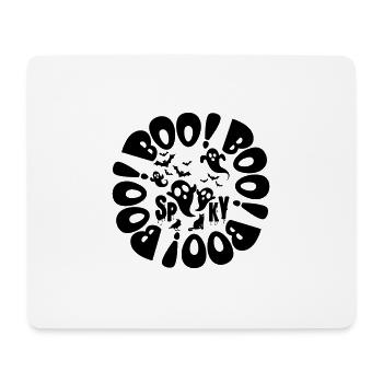 Halloween Little Ghosts And Bats Black Spooky Boo - Mouse Pad (horizontal) - white - Front