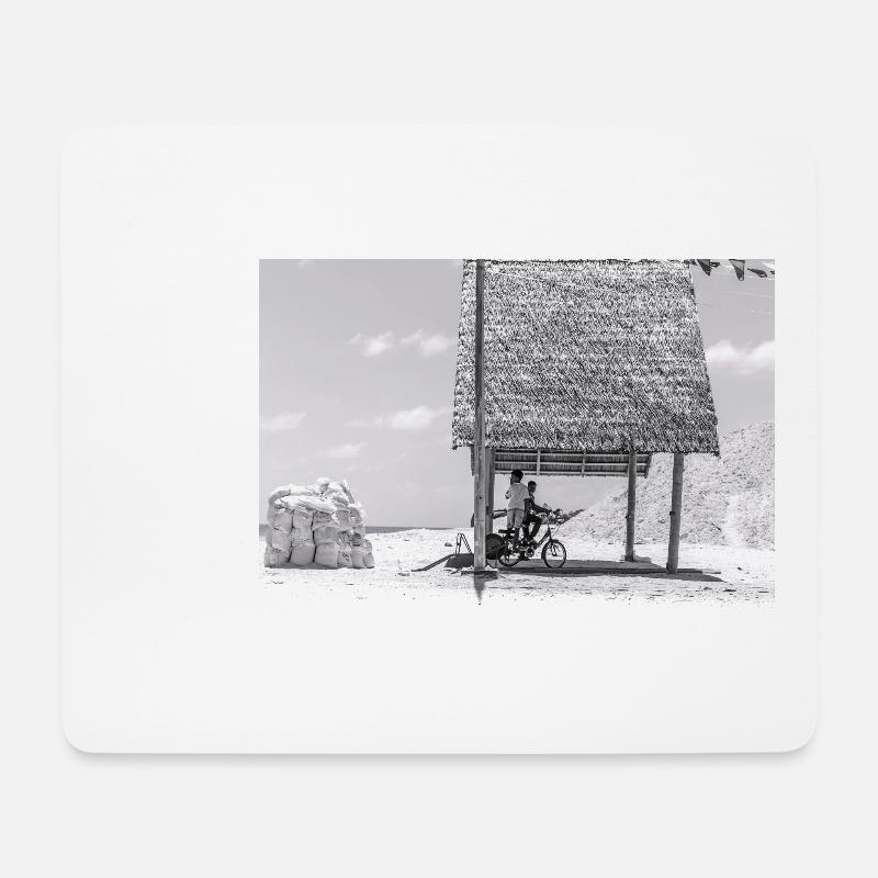 Einsame Strandhütte - Mousepad (Querformat) - Weiß