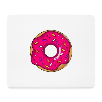 Beignet rose avec pépites - Tapis de souris (format paysage) - blanc - Devant