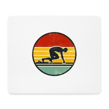 Sprinter - Athlétisme 2 - Tapis de souris (format paysage) - blanc - Devant