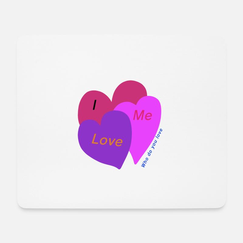 Liebe mich - Mousepad (Querformat) - Weiß