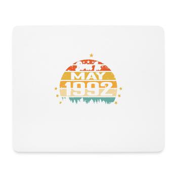 May 1992 Birthday Gift Born In May 1992 - Mouse Pad (horizontal) - white - Front