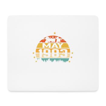 May 1983 Birthday Gift Born In May 1983 - Mouse Pad (horizontal) - white - Front