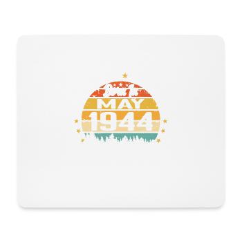 Mai 1944 Geburtstagsgeschenk geboren im Mai 1944 - Mousepad (Querformat) - Weiß - Vorne