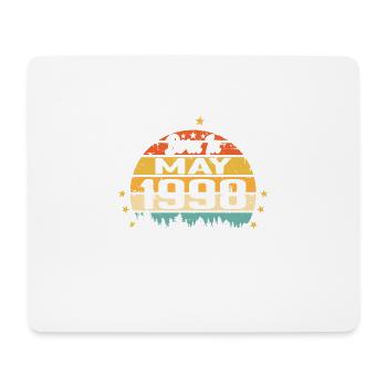 Mai 1998 Geburtstagsgeschenk geboren im Mai 1998 - Mousepad (Querformat) - Weiß - Vorne