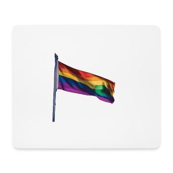 LGBTQ Flagge - Mousepad (Querformat) - Weiß - Vorne