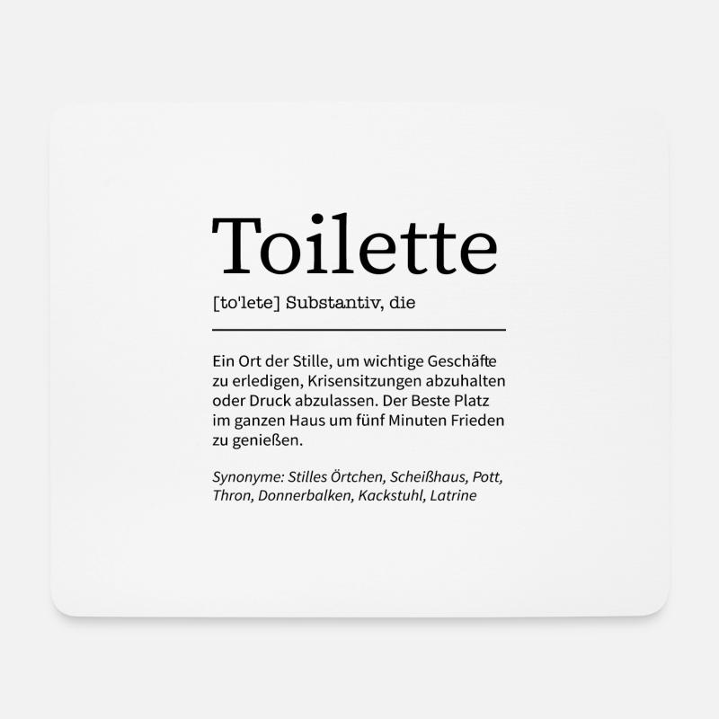 Lustig Toilette Definition Toiletten Geschenk - Mousepad (Querformat) - Weiß