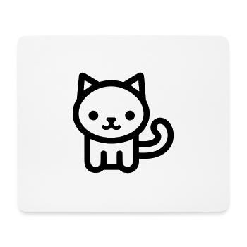 Katze - Mousepad (Querformat) - Weiß - Vorne