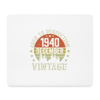 Retro Birthday Gift - Born In December 1940 - Mouse Pad (horizontal) - white - Front