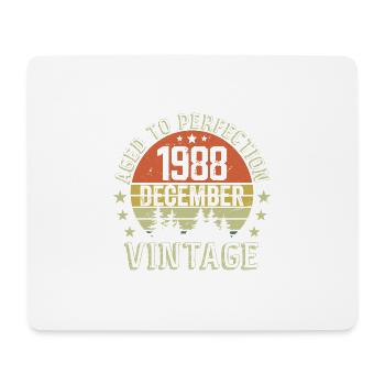 Retro Geburtstagsgeschenk - Geboren im Dezember 1988 - Mousepad (Querformat) - Weiß - Vorne