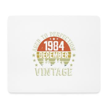Retro Birthday Gift - Born In December 1984 - Mouse Pad (horizontal) - white - Front