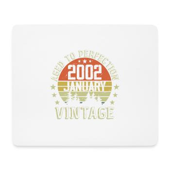 Nées En Janvier Cadeau D'anniversaire Janvier 2002 - Tapis de souris (format paysage) - blanc - Devant