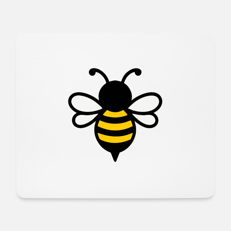 Gelbgestreifte Biene Logo - Mousepad (Querformat) - Weiß