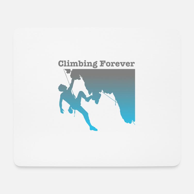 Climbing Forever / klettersport für immer - Mousepad (Querformat) - Weiß