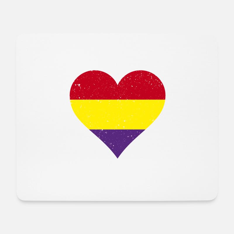 Republikanische Herz - Mousepad (Querformat) - Weiß