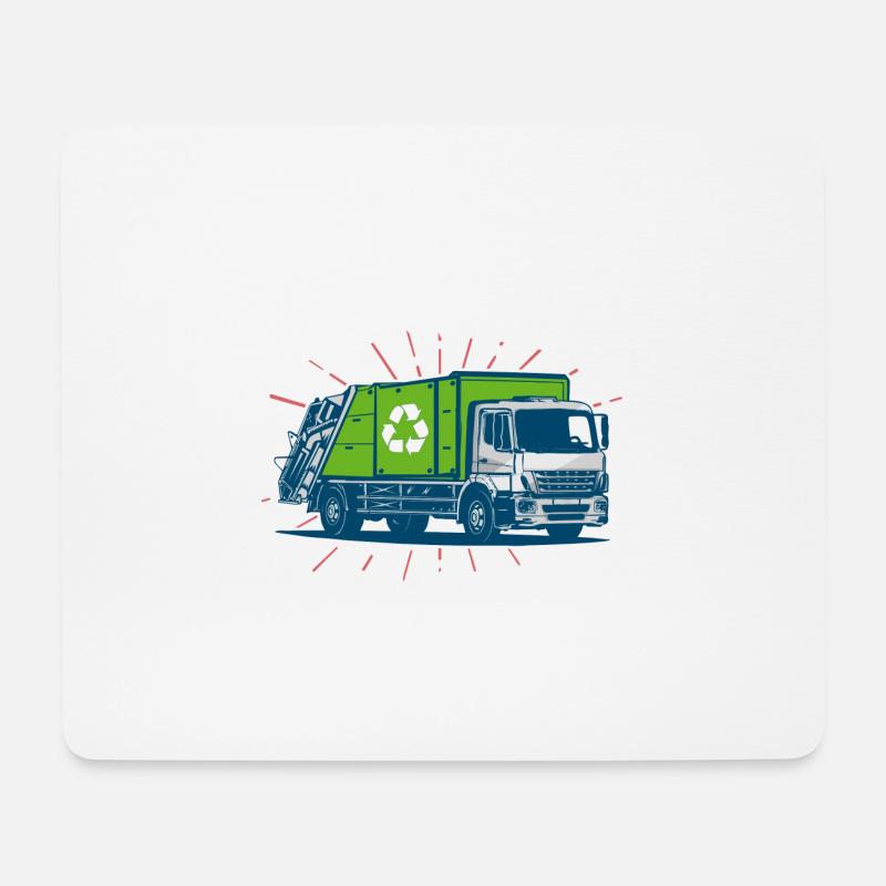 Ich Liebe Müllwagen Müllabfuhr Geschenkidee - Mousepad (Querformat) - Weiß