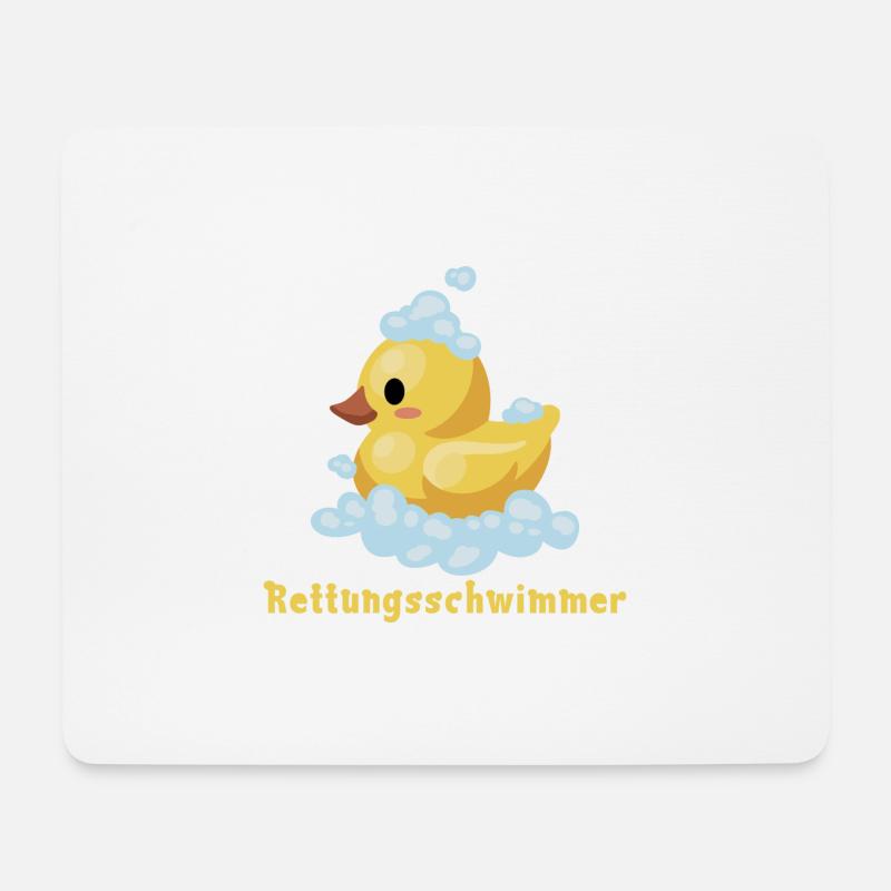 Bademeister Badeente Geschenk - Mousepad (Querformat) - Weiß