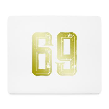 69 Zahl Symbol - Mousepad (Querformat) - Weiß - Vorne