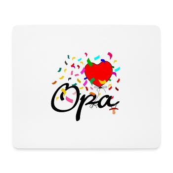 Opa Konfetti - Mousepad (Querformat) - Weiß - Vorne