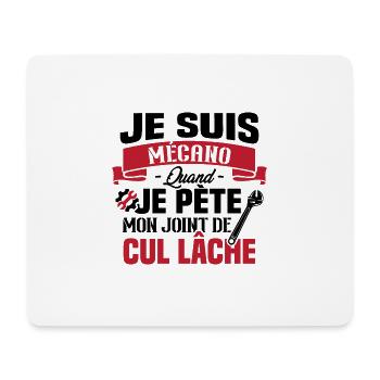 Je suis mécano humour cadeau mécanicien - Tapis de souris (format paysage) - blanc - Devant