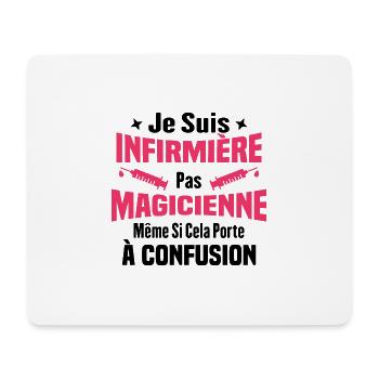 Je suis une infirmière pas magicienne - Tapis de souris (format paysage) - blanc - Devant