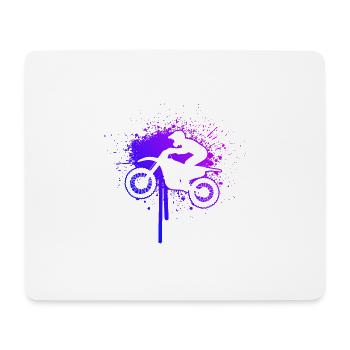 Damen Supermoto Dirtbike Dirt Biker Motocross - Mousepad (Querformat) - Weiß - Vorne