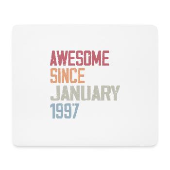 Birthday January 1997 Retro 1997 January - Mouse Pad (horizontal) - white - Front