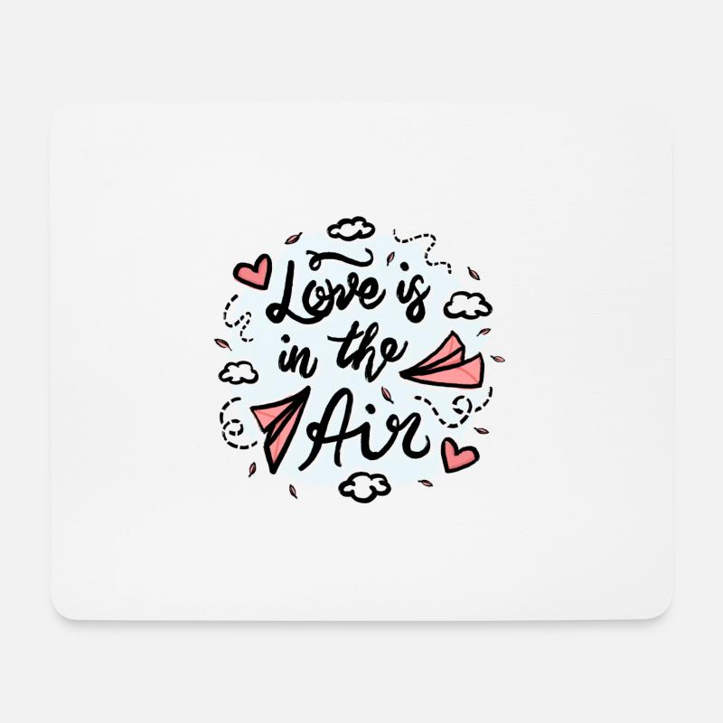 Love is in the air - Mousepad (Querformat) - Weiß