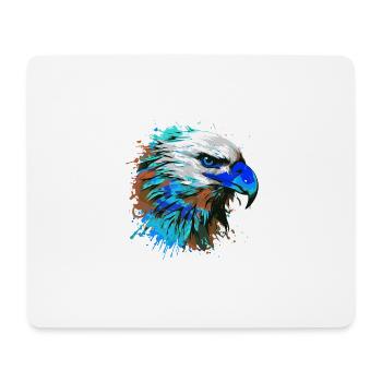Eagle Head Portrait Colorful - Mouse Pad (horizontal) - white - Front