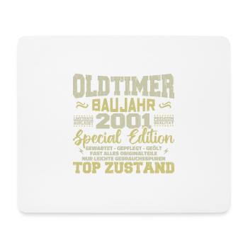 Vintage 2001 Born Retro Birthday Vintage - Mouse Pad (horizontal) - white - Front