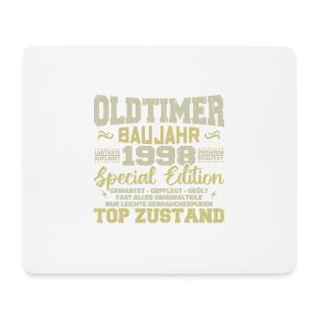 Jahrgang 1998 geboren Retro Geburtstag Vintage - Mousepad (Querformat) - Weiß - Vorne