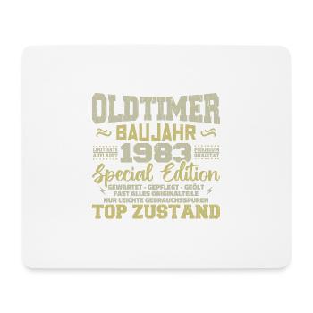 Jahrgang 1983 geboren Retro Geburtstag Vintage - Mousepad (Querformat) - Weiß - Vorne