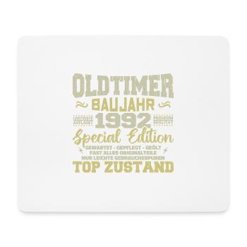 Jahrgang 1992 geboren Retro Geburtstag Vintage - Mousepad (Querformat) - Weiß - Vorne