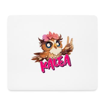 KALEA - Schöner Mädchen Name mit süßer EULE - Mousepad (Querformat) - Weiß - Vorne