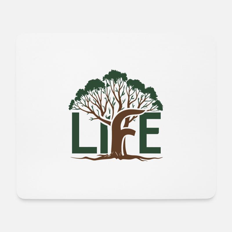 Life Tree - Mousepad (Querformat) - Weiß