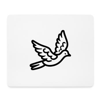 Taube - Mousepad (Querformat) - Weiß - Vorne