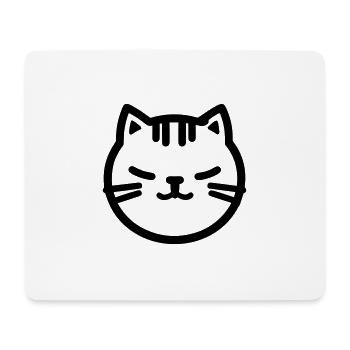 Katze - Mousepad (Querformat) - Weiß - Vorne