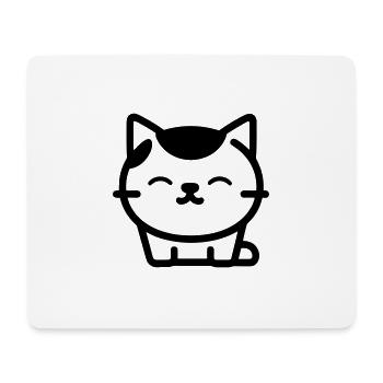 Katze - Mousepad (Querformat) - Weiß - Vorne