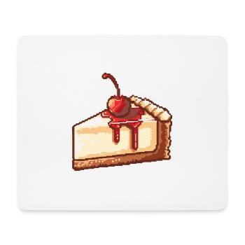 Cheesecake Pixel Icon Cake - Mouse Pad (horizontal) - white - Front