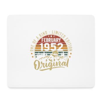 Cadeau Anniversaire Février 1952 Cool Février 1952 - Tapis de souris (format paysage) - blanc - Devant