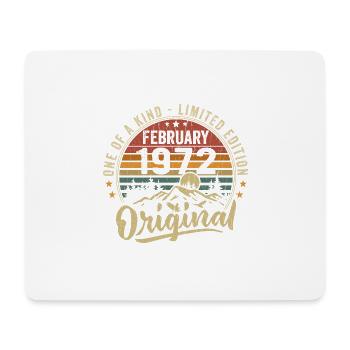 Cadeau Anniversaire Février 1972 Cool Février 1972 - Tapis de souris (format paysage) - blanc - Devant